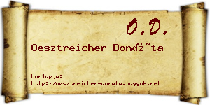 Oesztreicher Donáta névjegykártya